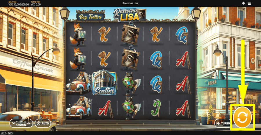 Raccoona Lisa Spin Button