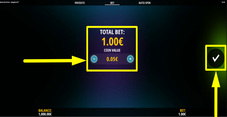 Racetrack Riches Megaboard Bet Value