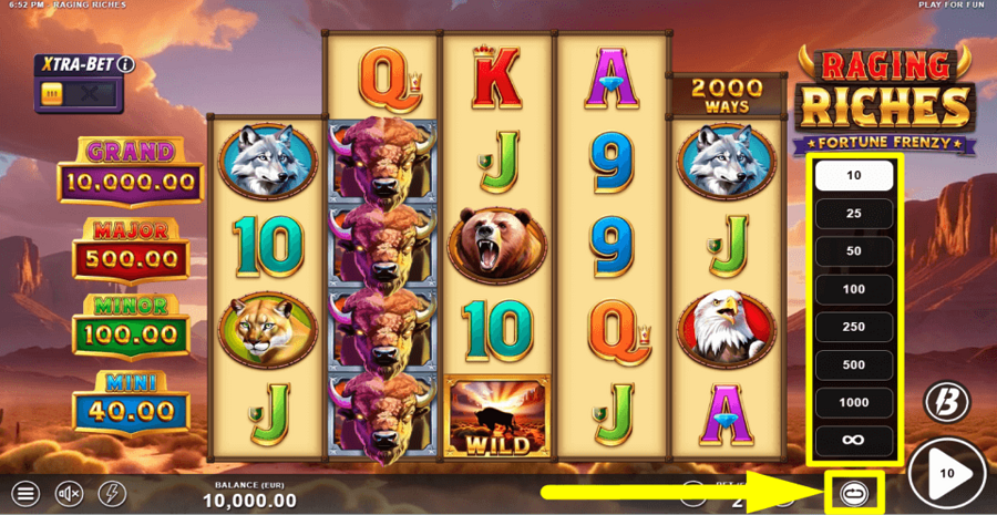 Raging Riches Fortune Frenzy Autoplay Feature