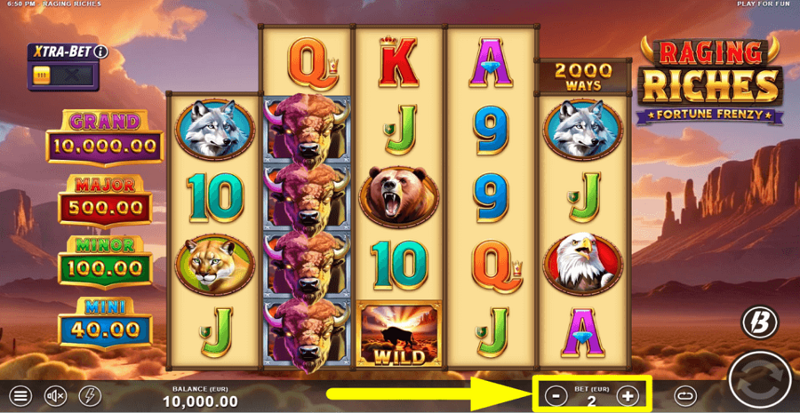 Raging Riches Fortune Frenzy Bet Value