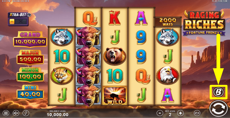 Raging Riches Fortune Frenzy Burst Mode Feature