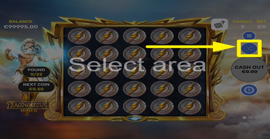 Raging Zeus Mines Random Tiles