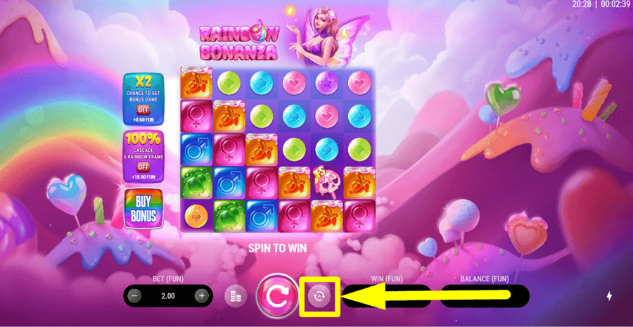 Rainbow Bonanza Autoplay Feature