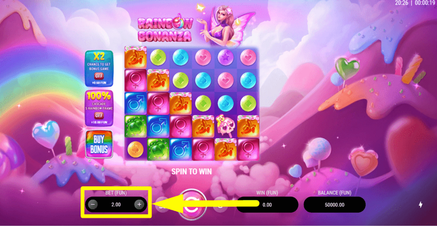 Rainbow Bonanza Bet Value