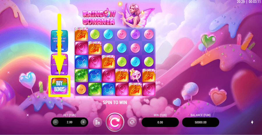 Rainbow Bonanza Buy Feature
