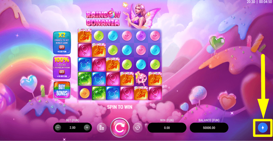 Rainbow Bonanza Turbo Feature