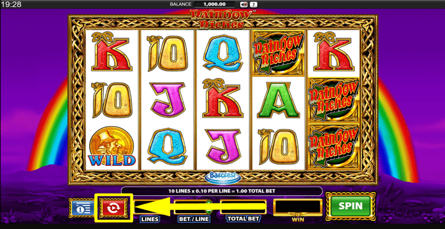 Rainbow Riches Autoplay Feature