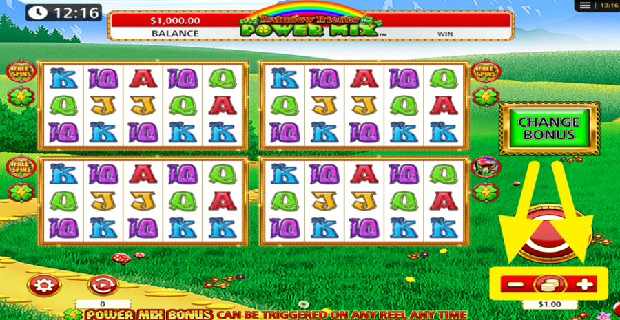 Rainbow Riches Power Mix Adjust Bet