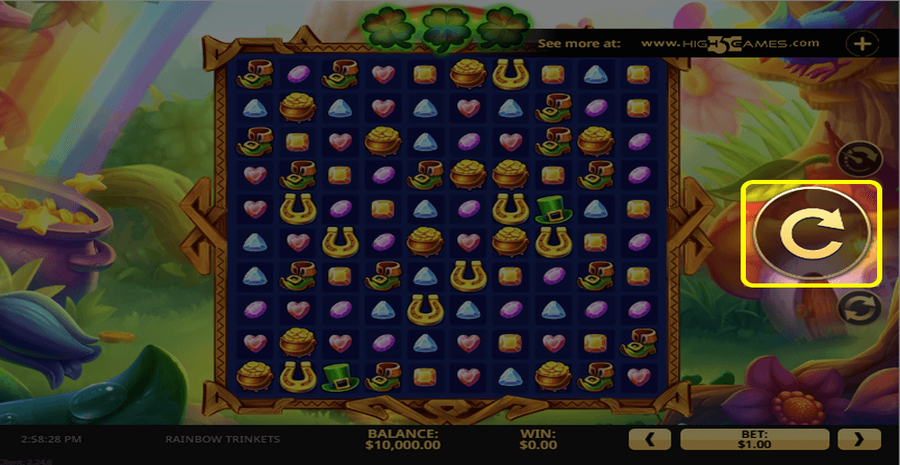 Rainbow Trinkets Spin Button
