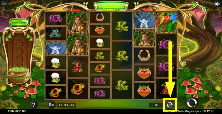 Rainbow Wilds Megaways Autoplay Feature