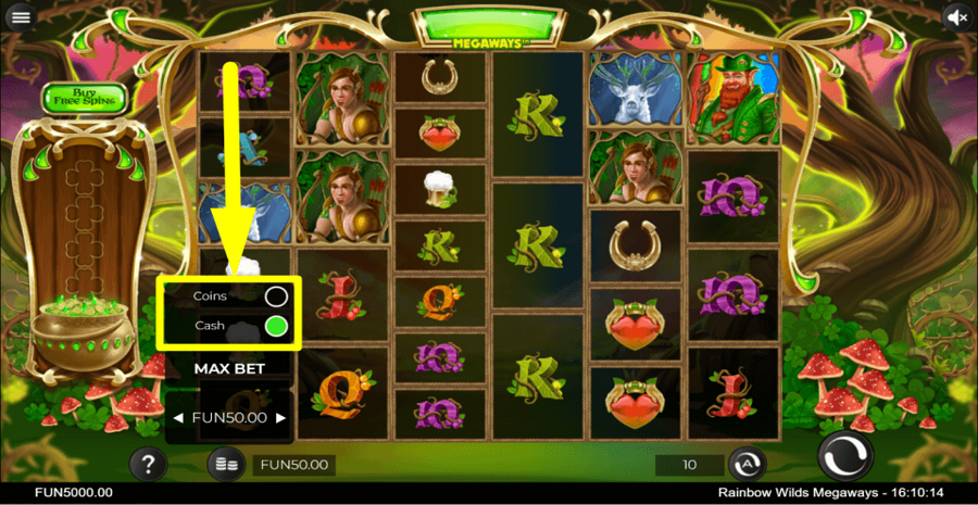 Rainbow Wilds Megaways Credit Format