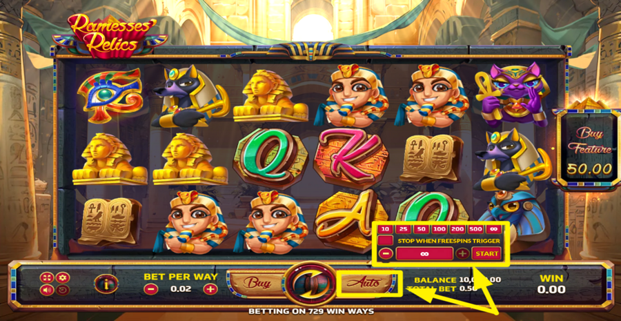 Ramesses Relics Autoplay