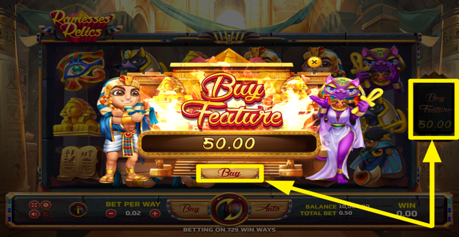 Ramesses Relics Buy Bonus