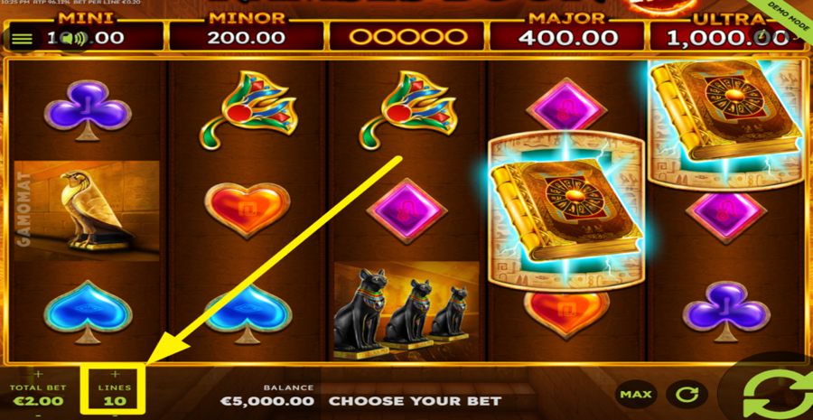 Ramses Book Flaming Link Adjust Bet Lines