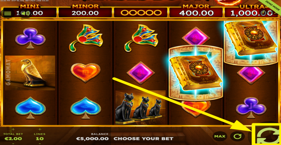 Ramses Book Flaming Link Spin Button