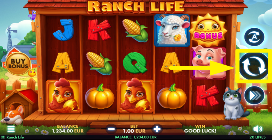 Ranch Life Spin Button