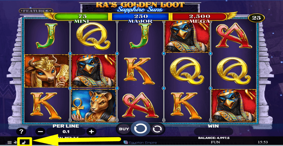 Ras Golden Loot Sapphire Suns Turbo Feature