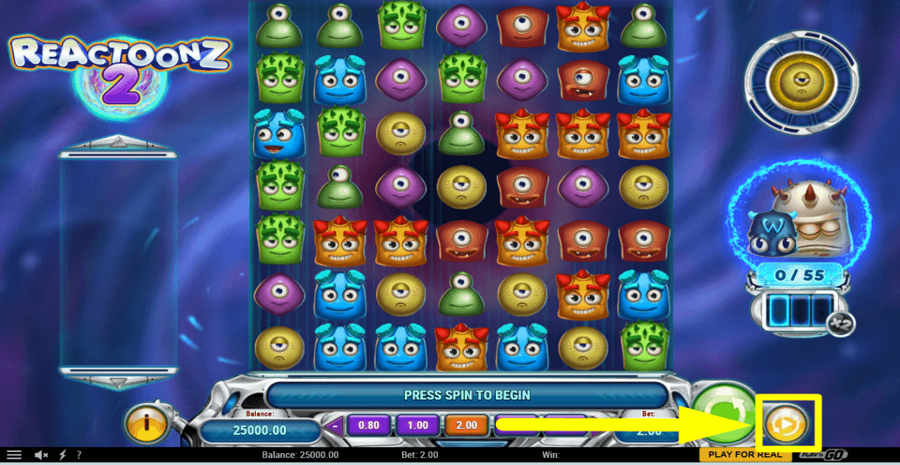 Reactoonz 2 Autoplay Feature