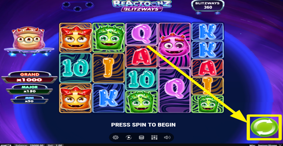 Reactoonz Blitzways Spin