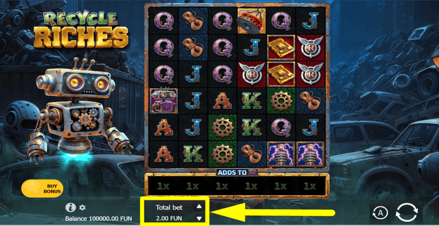 Recycle Riches Bet Value