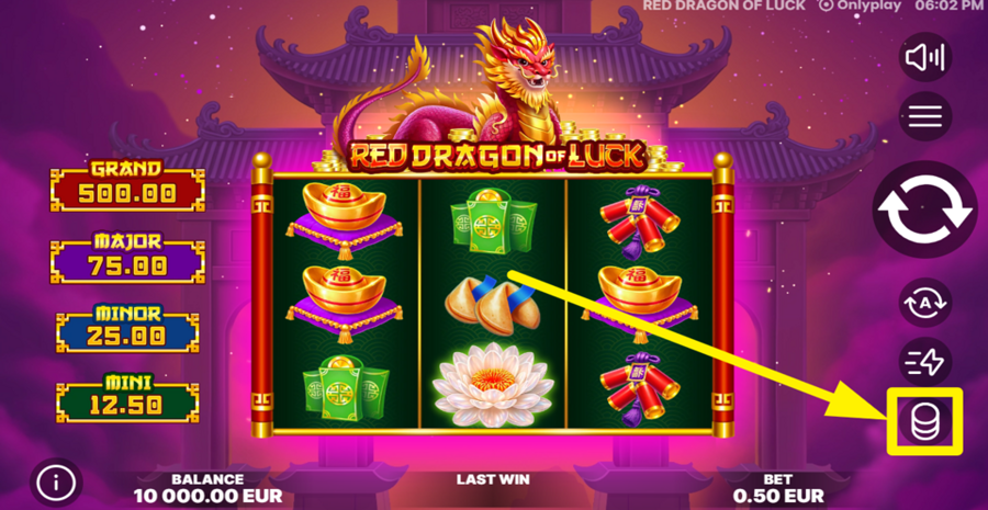 Red Dragon Of Luck Adjust Bet