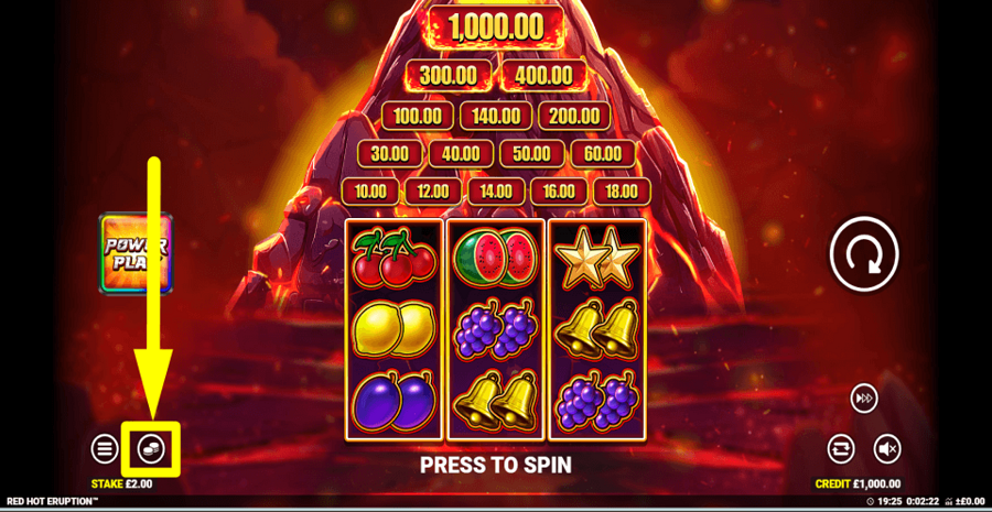 Red Hot Eruption Bet Value