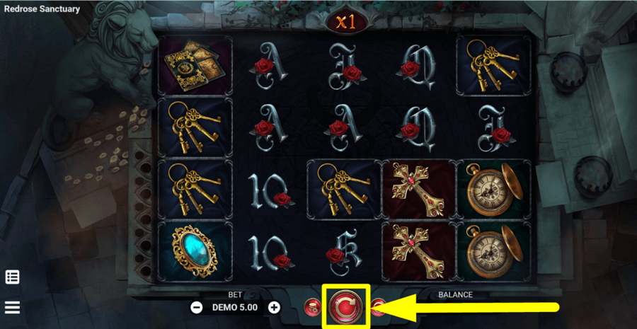 Redrose Sanctuary Spin Button