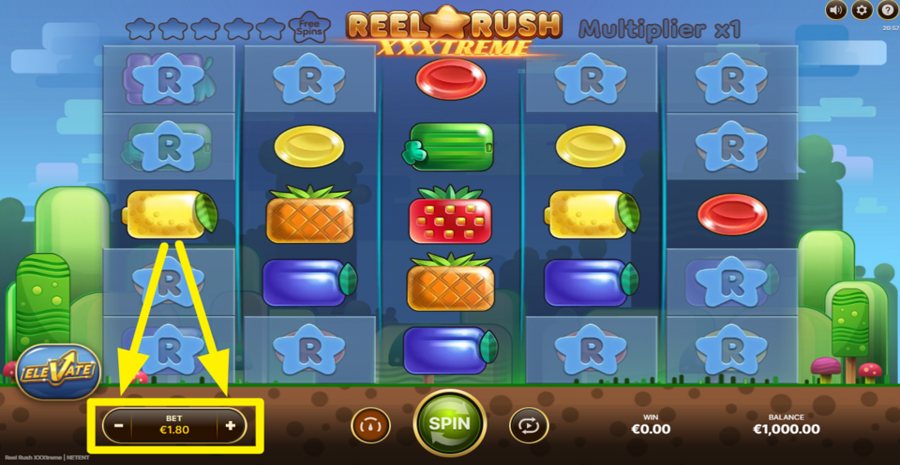 Reel Rush Xxxtreme Adjust Bet