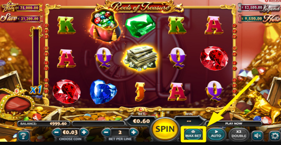 Reels Of Treasure Max Bet