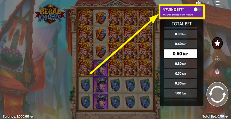 Regal Knights Push Bet