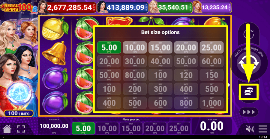 Regal Spins 100 6 Bet Value