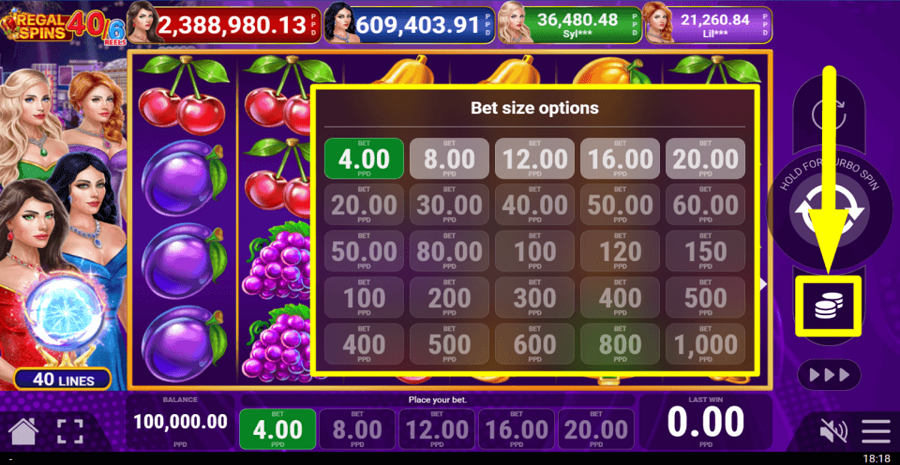 Regal Spins 40 6 Bet Value