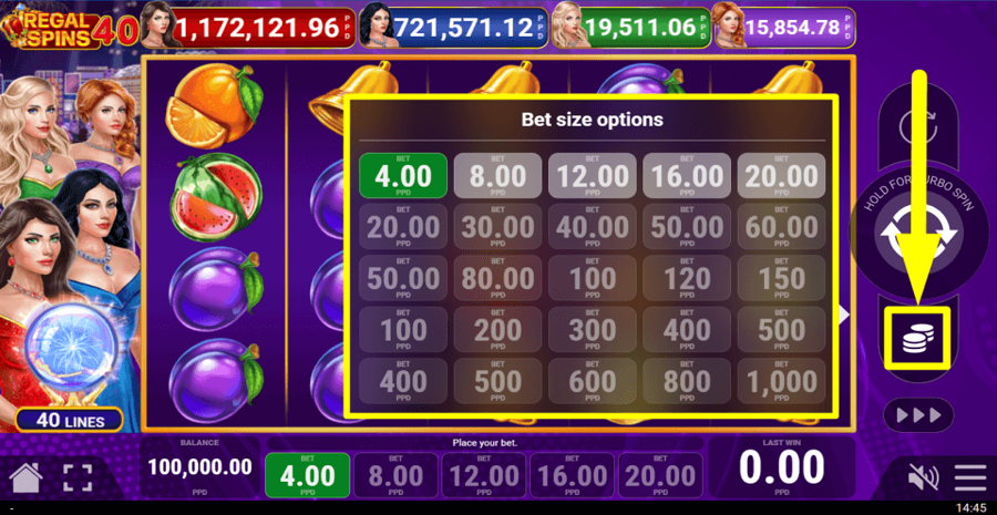 Regal Spins 40 Bet Value