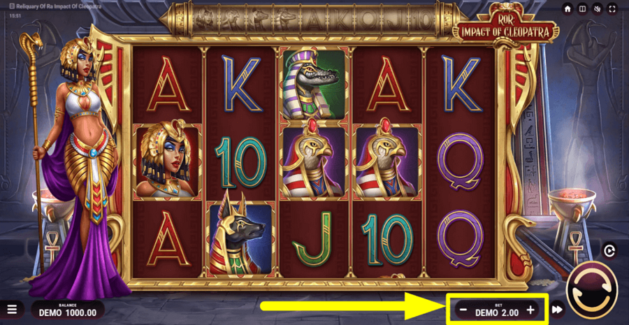 Reliquary Of Ra Impact Of Cleopatra Bet Value