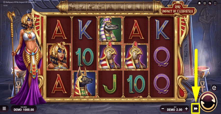 Reliquary Of Ra Impact Of Cleopatra Fast Play Feature