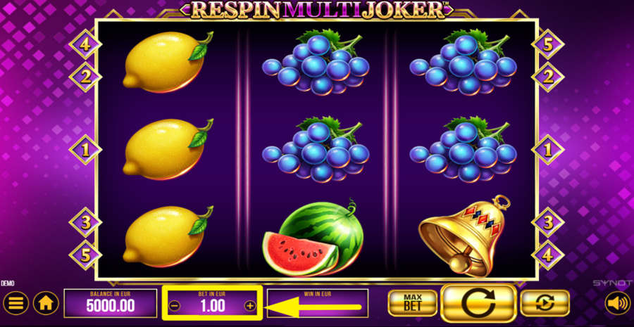 Respin Multi Joker Adjust Bet