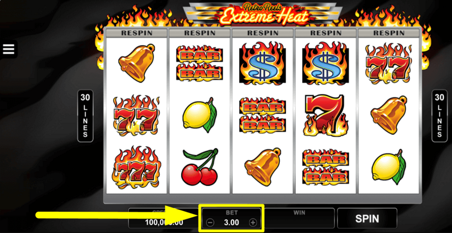 Retro Reels Extreme Heat Bet Value