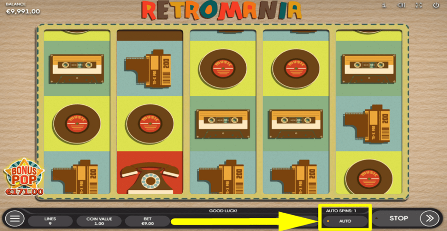 Retromania Autoplay Feature