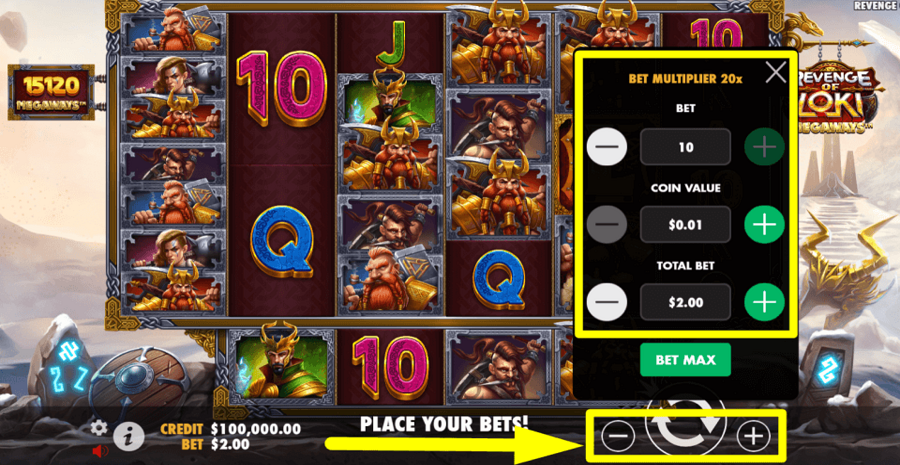 Revenge Of Loki Megaways Bet Value