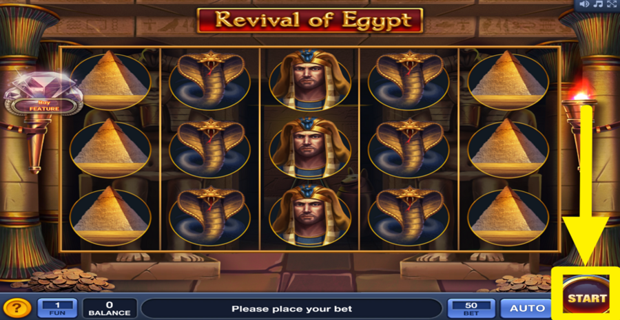 Revival Of Egypt Spin Button