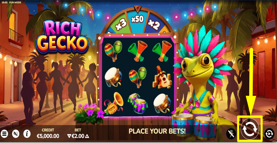 Rich Gecko Spin Button