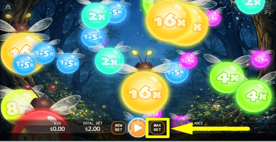 Rich Glow Max Bet Button