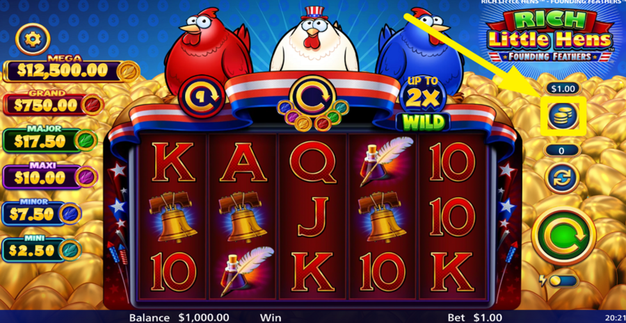 Rich Little Hens Founding Feathers Adjust Bet