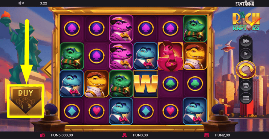 Rich Raptors Buy Feature
