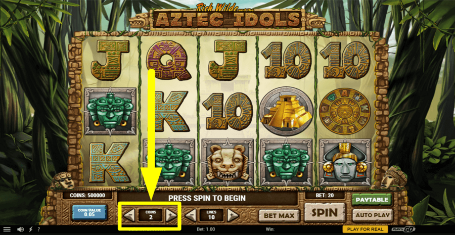 Rich Wilde And The Aztec Idols Bet Amount