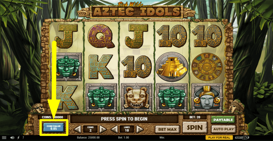 Rich Wilde And The Aztec Idols Coin Value