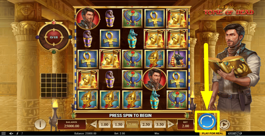 Rich Wilde And The Tome Of Dead Spin Button