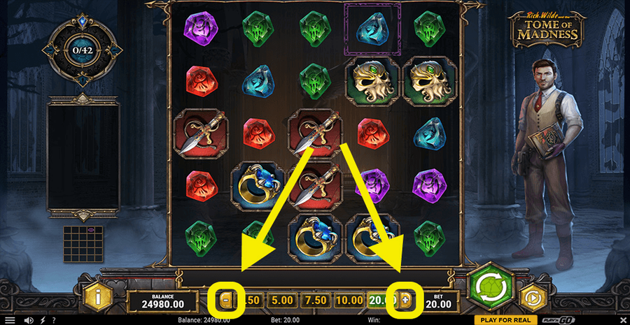 Rich Wilde And The Tome Of Madness Bet Selection