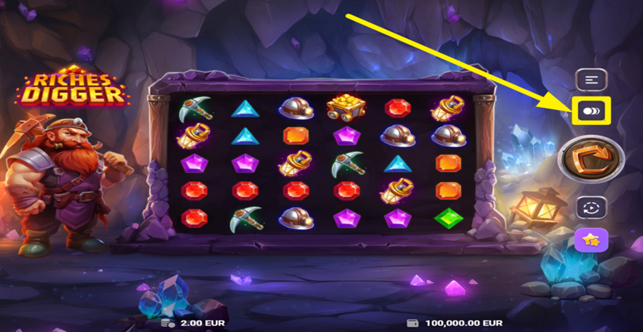 Riches Digger Adjust Bet