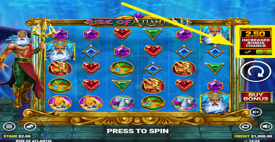 Rise Of Atlantis 2 Extra Bet